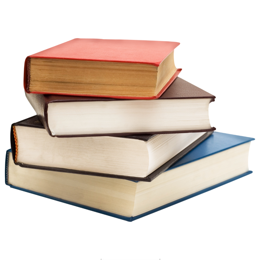 Four stacked books