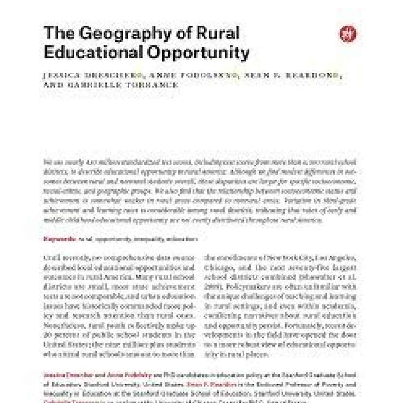 The Geography of Rural Educational Opportunity Image