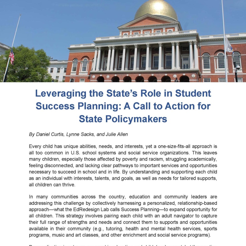 Leveraging the State’s Role in Student Success Planning: A Call to Action for State Policymakers Image